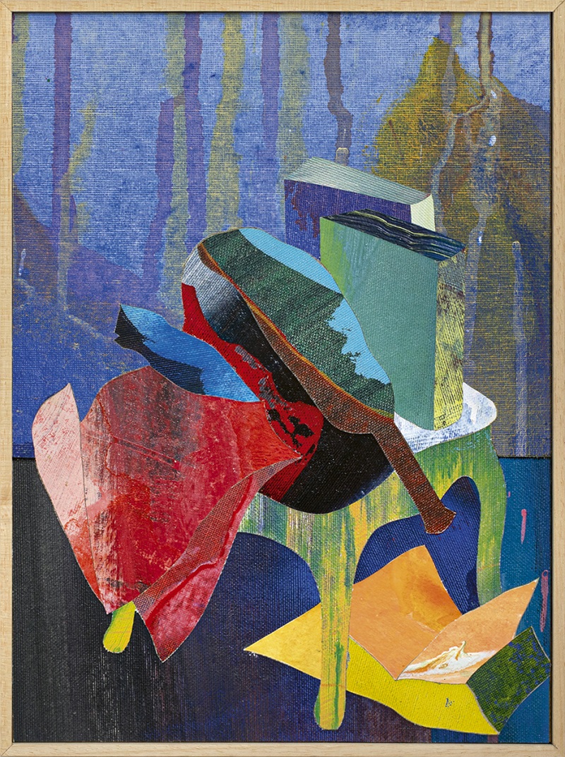 Suggestione Irlandese, Tarsia Pittorica, Smalto All'acqua , Pittura Ad Olio E Acrilico Su Tela, Carta, 2023, 31x22,8 Cm