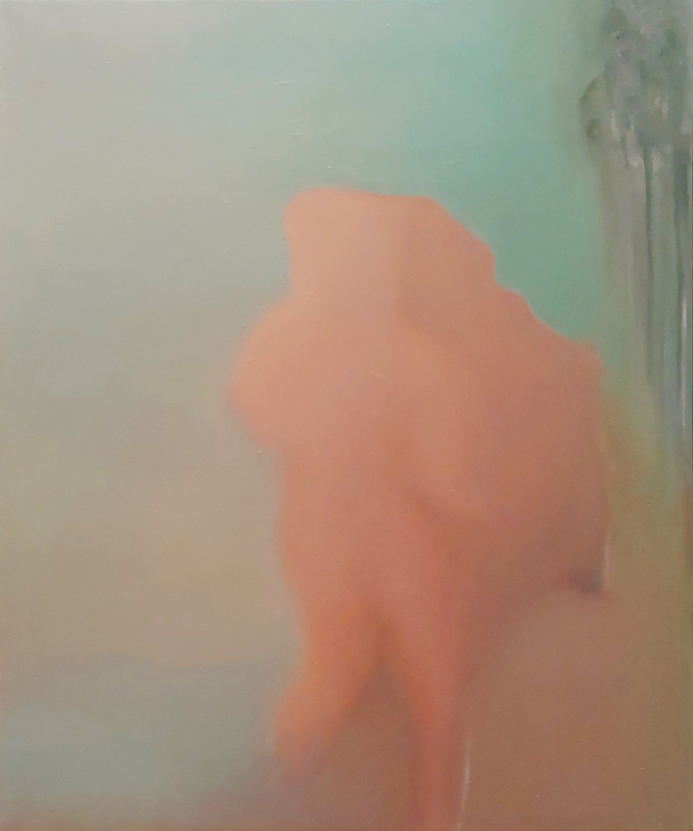 Figura neozoica (Palude) - olio e grafite su tela 120x100cm anno 2024 - Copia