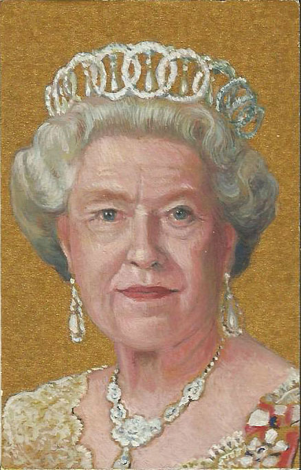 The Queen 2016 Olio Su Cartoncino Cm 8x5